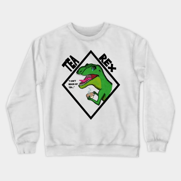 Tea-Rex Crewneck Sweatshirt by Adriane Tempest